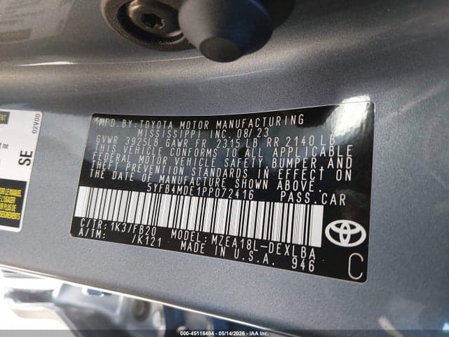 2023 TOYOTA COROLLA LE 9