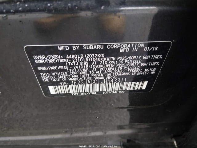 2018 SUBARU FORESTER 2.5I PREMIUM 9