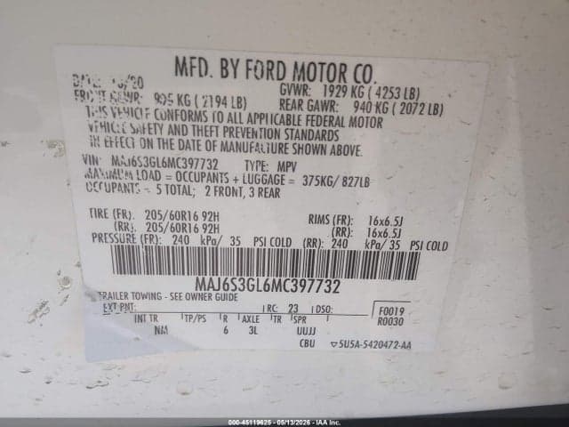 2021 FORD ECOSPORT SE 10