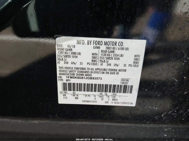 2018 FORD EXPLORER XLT 9