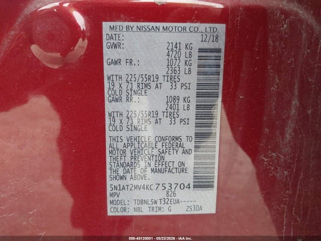 2019 NISSAN ROGUE SL 10