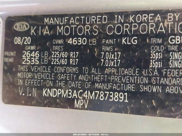 2021 KIA SPORTAGE LX 9