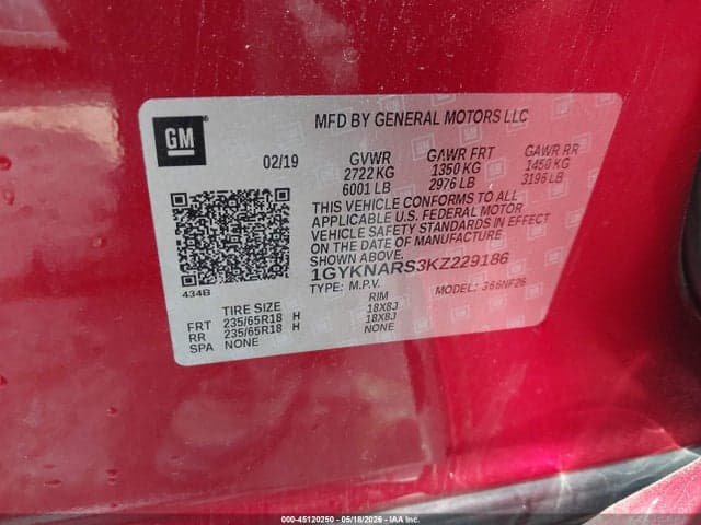 2019 CADILLAC XT5 STANDARD 9