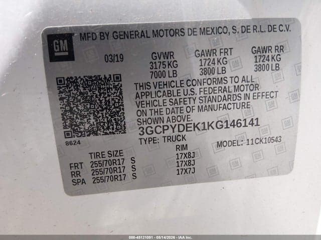2019 CHEVROLET SILVERADO 1500 LT 9