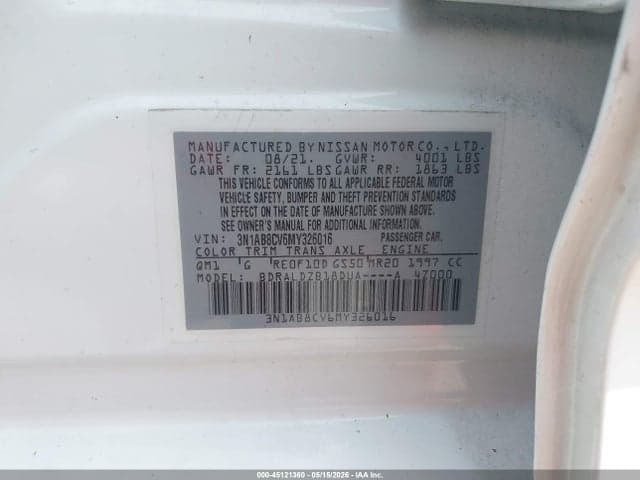 2021 NISSAN SENTRA SV XTRONIC CVT 9
