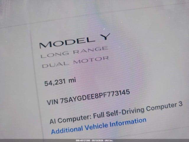 2023 TESLA MODEL Y AWD/LONG RANGE DUAL MOTOR ALL-WHEEL DRIVE 7