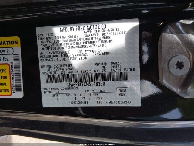 2022 FORD MUSTANG GT FASTBACK 9