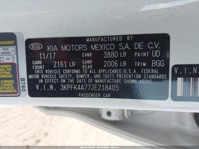 2018 KIA FORTE LX 9