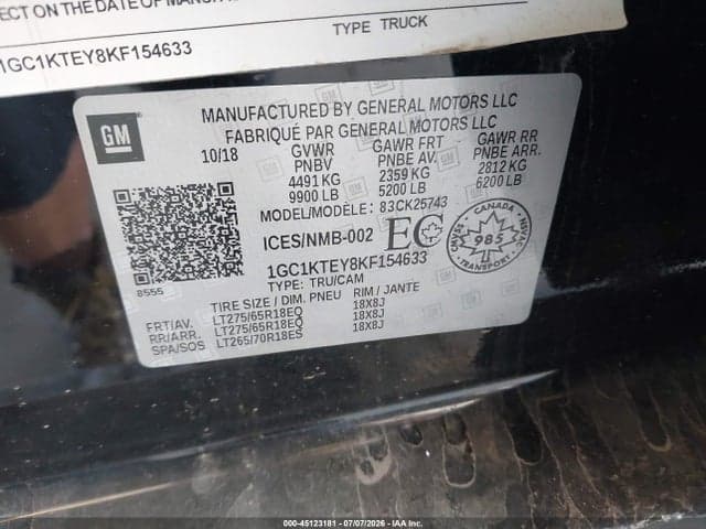 2019 CHEVROLET SILVERADO 2500HD LTZ 9