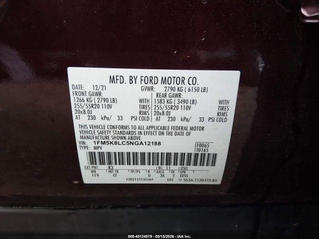 2022 FORD EXPLORER KING RANCH 9