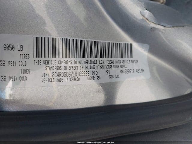 2020 DODGE GRAND CARAVAN SXT 9