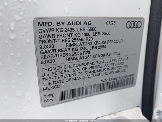 2025 AUDI ALL-NEW Q5 PRESTIGE TFSI QUATTRO S TRONIC 9