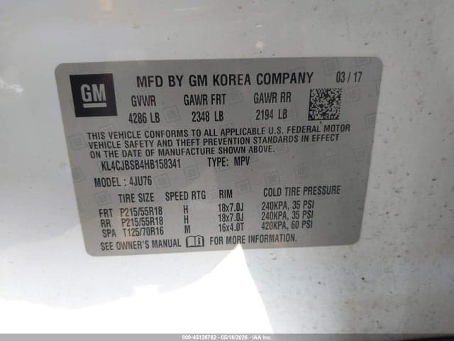 2017 BUICK ENCORE PREFERRED II 9