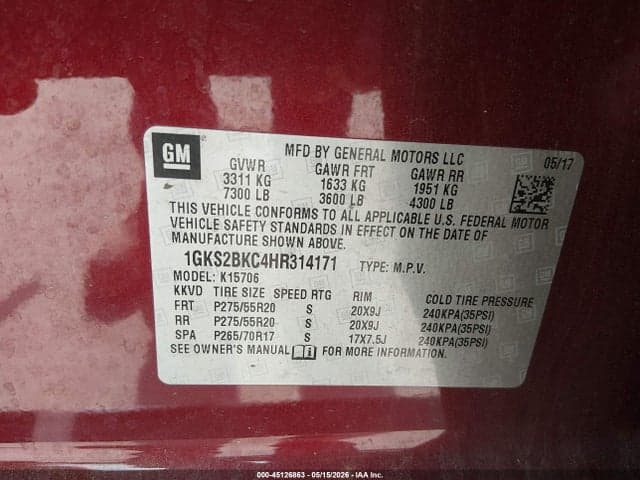 2017 GMC YUKON SLT 9