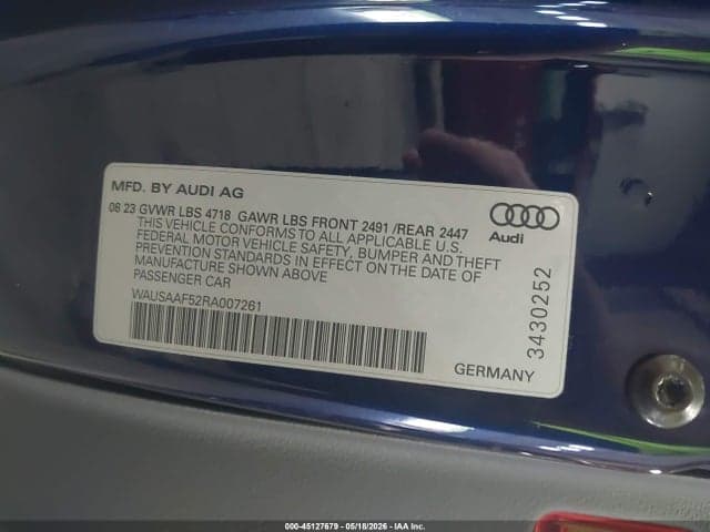 2024 AUDI A5 PREMIUM 45 TFSI S LINE QUATTRO S TRONIC 9
