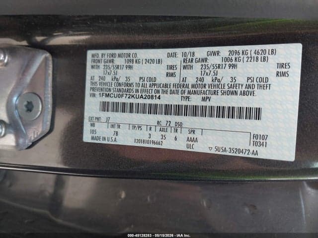 2019 FORD ESCAPE S 9