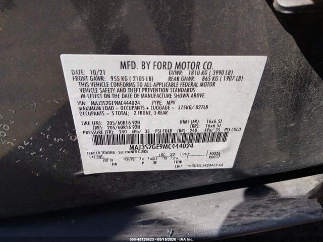 2021 FORD ECOSPORT SE 9