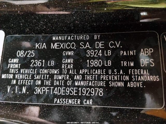 2025 KIA K4 LXS 9