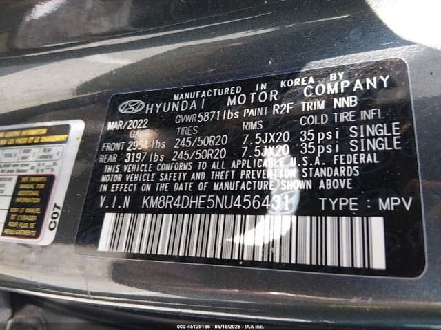 2022 HYUNDAI PALISADE SEL 9