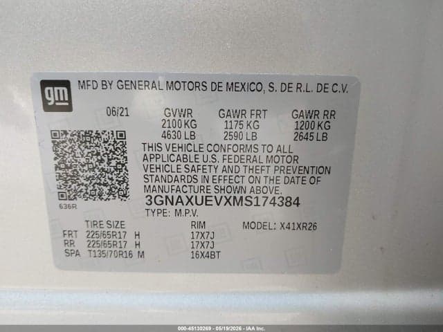 2021 CHEVROLET EQUINOX AWD LT 9