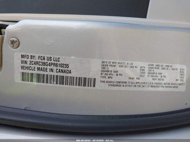 2023 CHRYSLER PACIFICA TOURING L 9