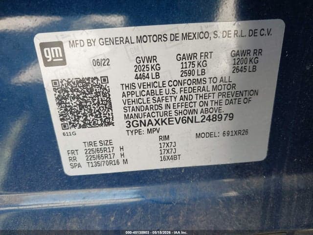 2022 CHEVROLET EQUINOX FWD LT 9