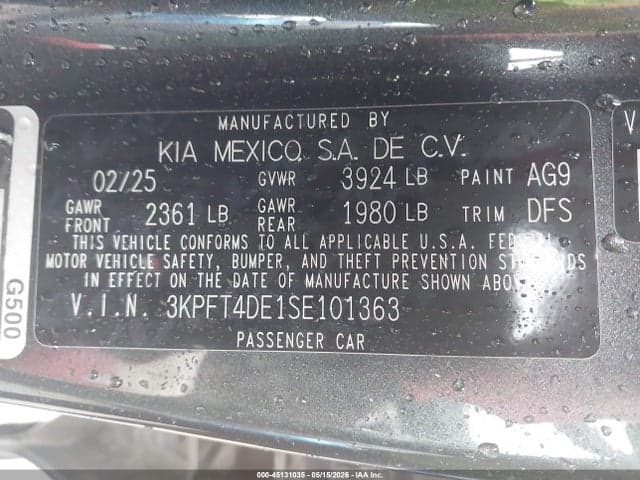 2025 KIA K4 LXS 9