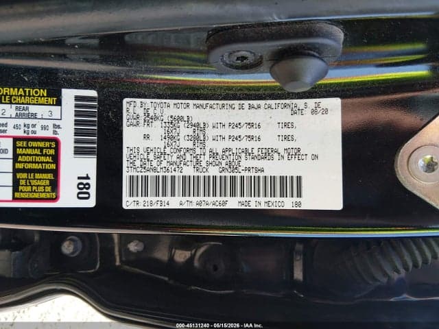 2020 TOYOTA TACOMA SR V6 9