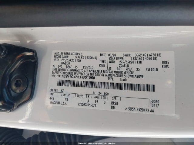 2020 FORD F-150 LARIAT 9