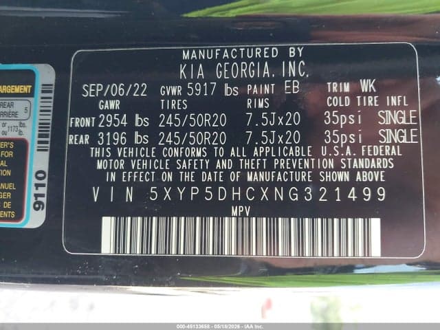 2022 KIA TELLURIDE SX 9