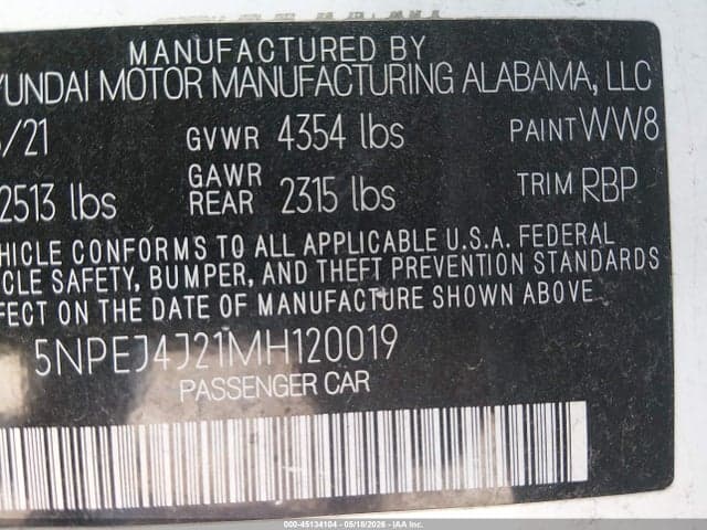 2021 HYUNDAI SONATA SEL PLUS 9