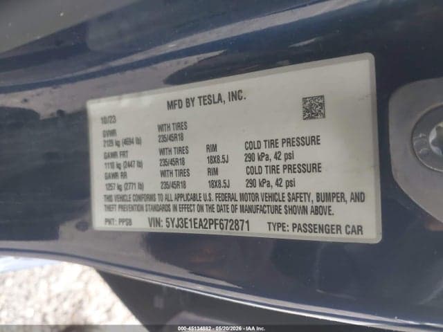 2023 TESLA MODEL 3 REAR-WHEEL DRIVE 9