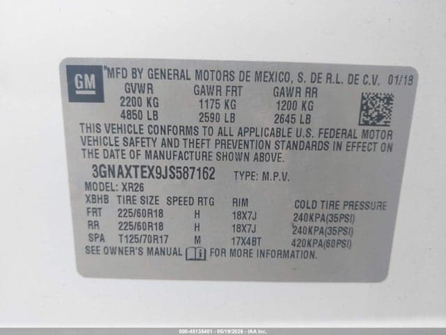 2018 CHEVROLET EQUINOX LT 9