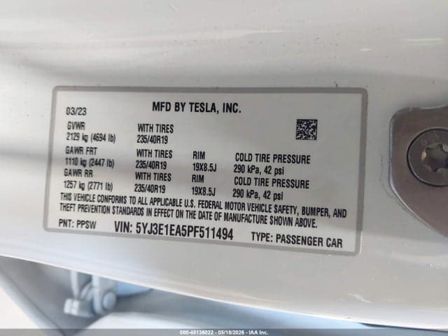 2023 TESLA MODEL 3 REAR-WHEEL DRIVE 9