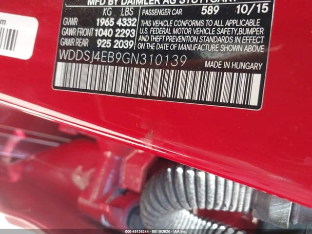 2016 MERCEDES-BENZ CLA 250 9