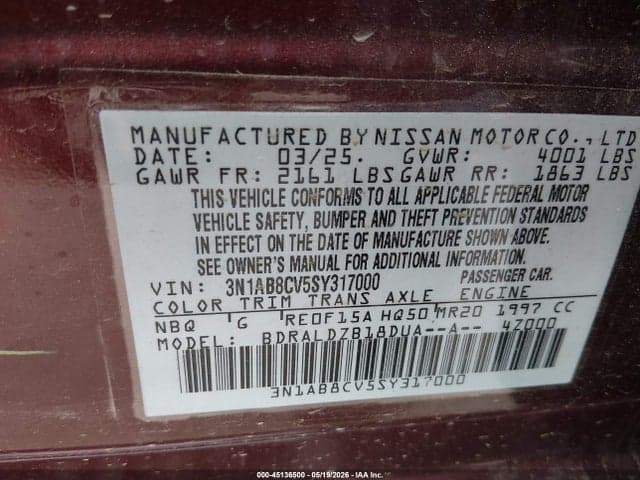 2025 NISSAN SENTRA SV 9