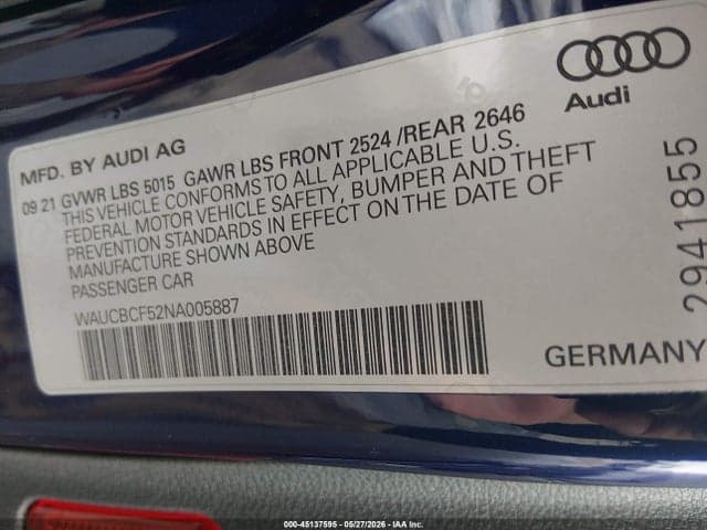 2022 AUDI A5 PREMIUM PLUS 40 9