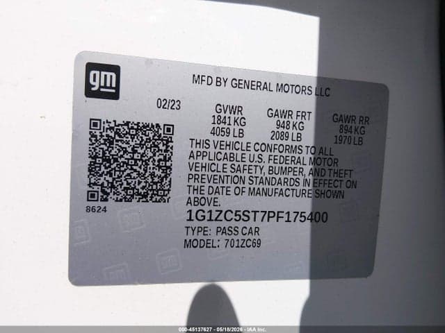 2023 CHEVROLET MALIBU FWD 1FL 9