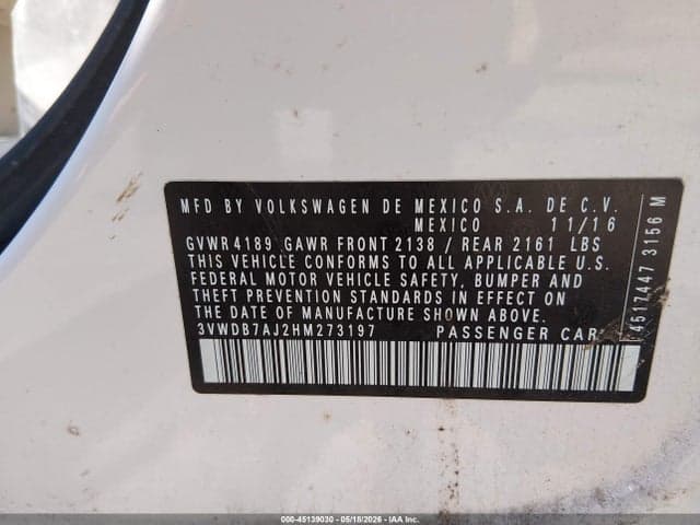 2017 VOLKSWAGEN JETTA 1.4T SE 9