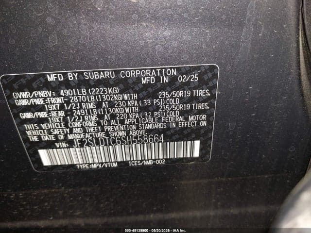2025 SUBARU FORESTER TOURING 9
