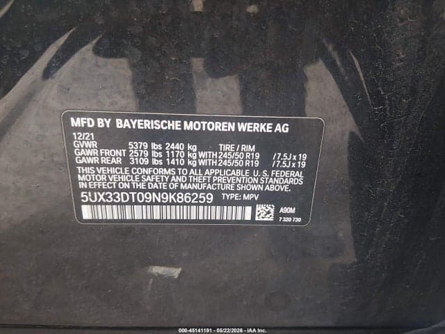 2022 BMW X4 XDRIVE30I 9