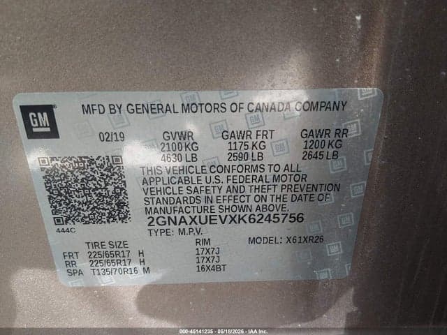 2019 CHEVROLET EQUINOX LT 9