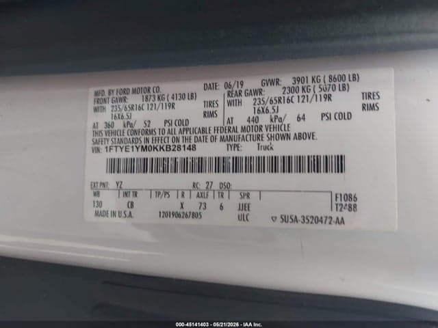 2019 FORD TRANSIT-150 9