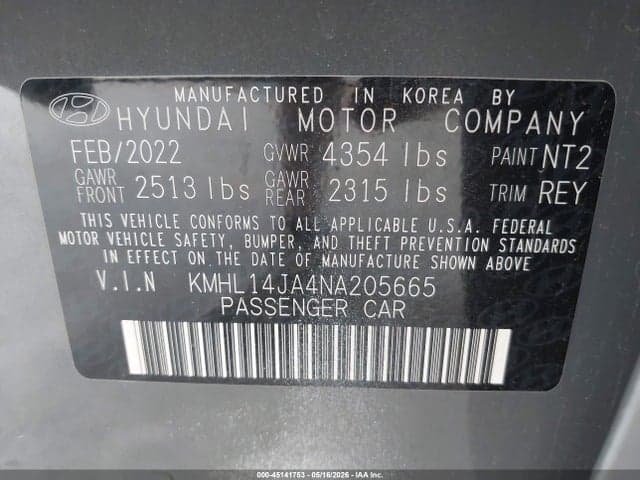 2022 HYUNDAI SONATA SEL 9