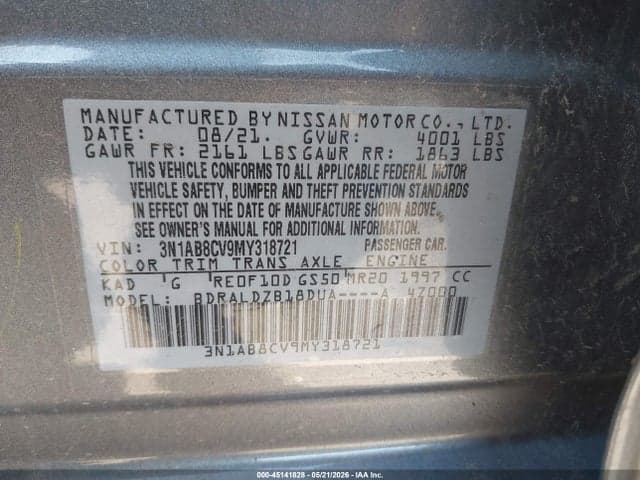 2021 NISSAN SENTRA SV XTRONIC CVT 9