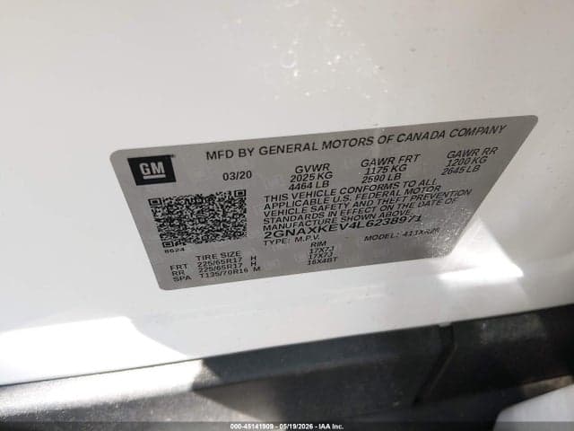 2020 CHEVROLET EQUINOX FWD LT 1.5L TURBO 9