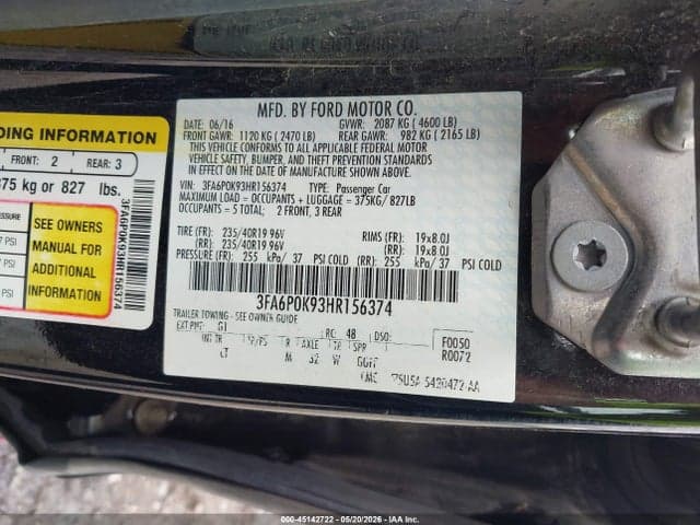 2017 FORD FUSION TITANIUM 9