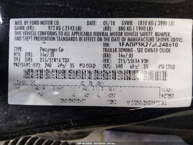 2018 FORD FOCUS SE 9