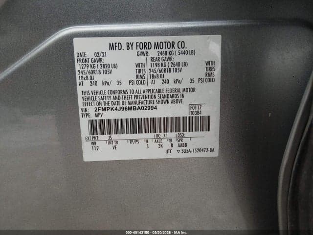 2021 FORD EDGE SEL 9