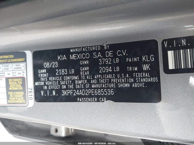 2023 KIA FORTE LXS 9